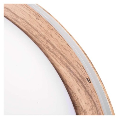 LED přisazené svítidlo ILVI, kruhové 30W, stmívání+CCT, dřevo
