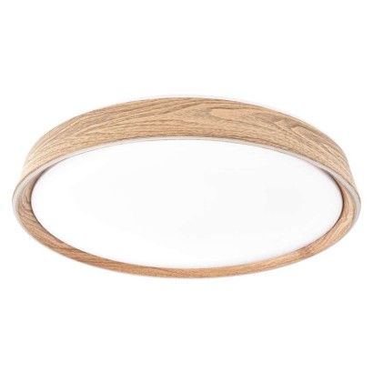 LED přisazené svítidlo ILVI, kruhové 45W, stmívání+CCT, dřevo