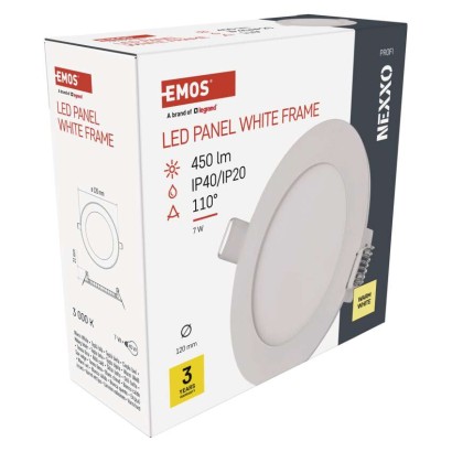 LED podhledové svítidlo NEXXO bílé, 12 cm, 7 W, teplá bílá