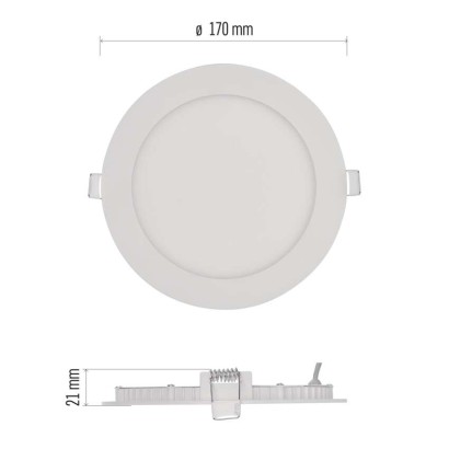 LED-Einbauleuchte NEXXO, rund, weiß, 12,5W, neutralweiß