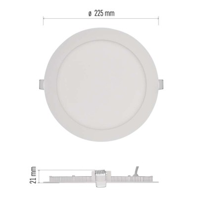 LED recessed luminaire NEXXO, round, white,  18W, warm white