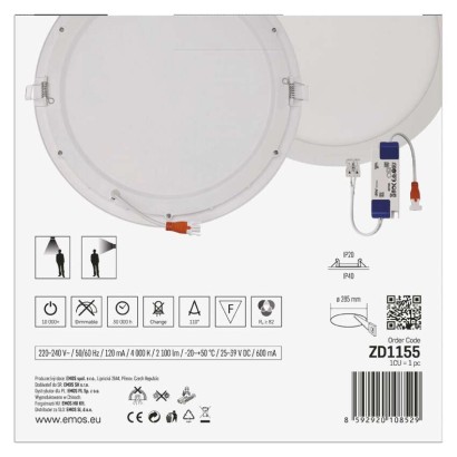 LED-Einbauleuchte NEXXO, rund, weiß, 25W, neutralweiß