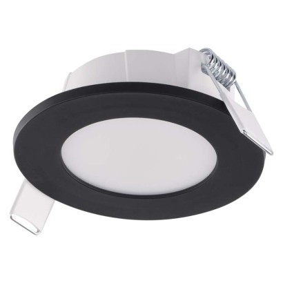 LED reflektor LORI črne barve, okrogel, 4,5W CCT