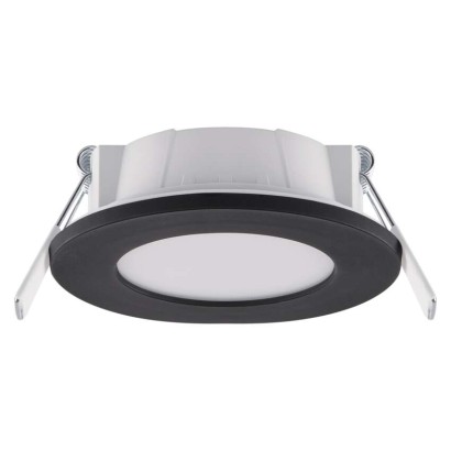 LED reflektor LORI črne barve, okrogel, 4,5W CCT