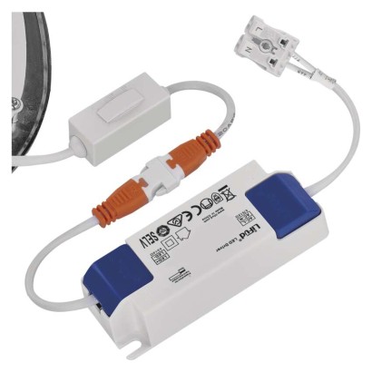 LED-Einbauleuchte NEXXO, rund, silber, 12,5W, mit Change CCT