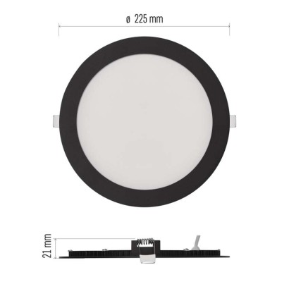LED podhledové svítidlo NEXXO černé, 22,5 cm, 18 W, teplá/neutrální bílá