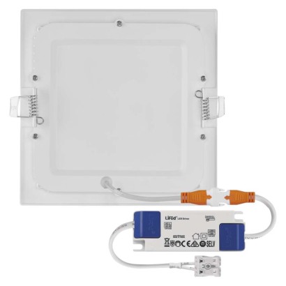 LED podhledové svítidlo NEXXO bílé, 17 x 17 cm, 12,5 W, teplá bílá