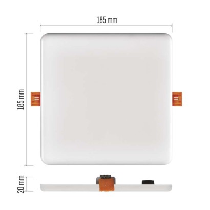 LED podhledové svítidlo VIXXO 18,5 x 18,5 cm, 19 W, neutrální bílá, IP65