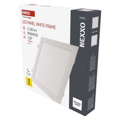 LED podhledové svítidlo NEXXO bílé, 30 x 30 cm, 25 W, neutrální bílá