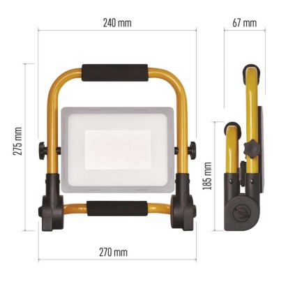 LED-Strahler tragbar, 21W neutralweiss
