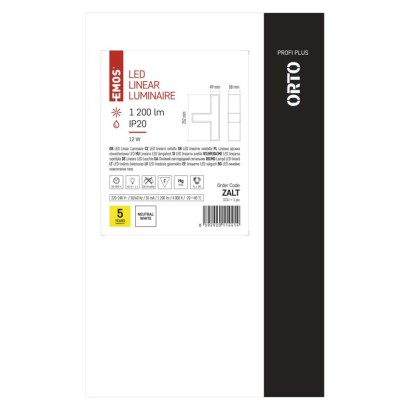 LED lineární svítidlo ORTO TCON 12W neutrální bílá
