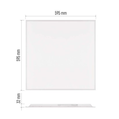 LED panel LUXXO 60 x 60 cm / 32 mm, 22 W, 4 000 lm, vgradni, nevtralno bela, IP21