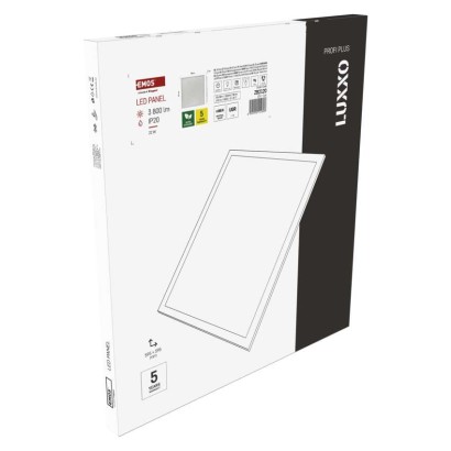 LED panel LUXXO 60 x 60 cm / 32 mm, 22 W, 3 800 lm, vgradni, nevtralno bela, UGR<19, IP21