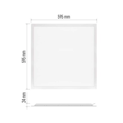 LED panel LEXXO backlit 60×60, štvorcový vstavaný biely, 30W UGR neut. b.
