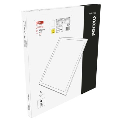 LED-Panel PROXO 60 x 60 cm / 10 mm, 33 W, 4 100 lm, Einbau, Neutralweiß, UGR<19, IP21