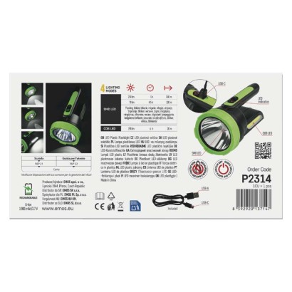 LED nabíjecí svítilna, 210 lm, 1 800 mAh