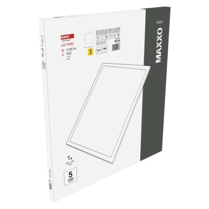 #LED panelė MAXXO 60 x 60 cm / 10 mm, 36 W, 4 320 lm, įleidžiama, neutraliai balta, UGR<19
