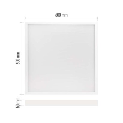 LED panel BAXXO 60 x 60 cm / 50 mm, 36 W, 4 320 lm, nadgradni, nevtr. bela, UGR<19, IP21