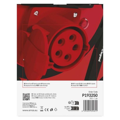 Venkovní prodlužovací kabel na bubnu 25 m / 3 zásuvky / černý / guma / 230V/400V / 1,5 mm2