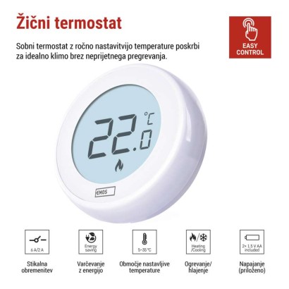 Sobni mehanski žični termostat P5608