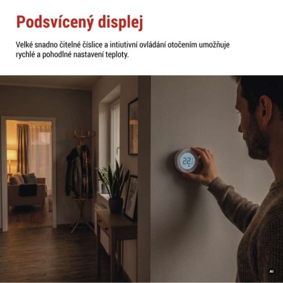 Pokojový manuální drátový termostat P5608