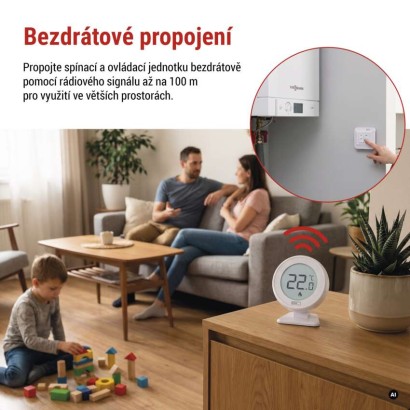 Pokojový manuální bezdrátový termostat P5618