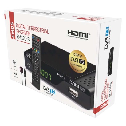 DVB-T2 sprejemnik EMOS EM190-S HD