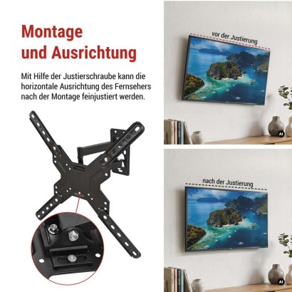 Konsolen-TV-Wandhalterung 26–60" (65–152 cm)