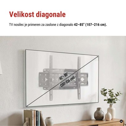 Konzolni stenski TV nosilec 42–85" (107–216 cm)