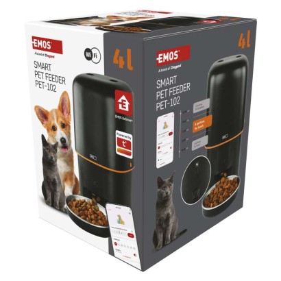 GoSmart pašarų dozatorius Pet Care, 4 l, juodas, Wi-Fi