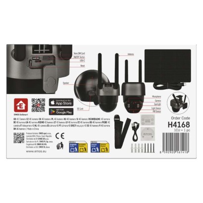 GoSmart Outdoor IP Kamera mit 4G LTE und Solarpanel IP-6100G HAWK, batteriebetrieben