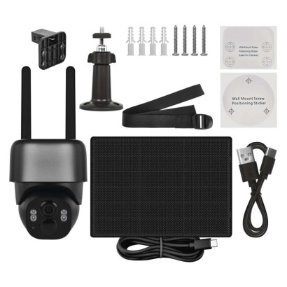 GoSmart Outdoor IP Kamera mit 4G LTE und Solarpanel IP-6100G HAWK, batteriebetrieben