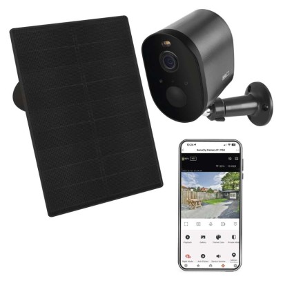 GoSmart Outdoor IP Kamera mit WiFi und Solarpanel IP-1150G SNAP, batteriebetrieben
