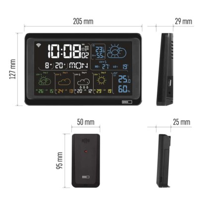 GoSmart E8610 bezvadu meteoroloģiskā stacija ar WiFi