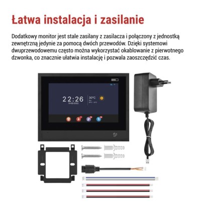 Dodatkowy monitor GoSmart IP880B 2WIRE do domowego wideodomofonu IP880A 2WIRE