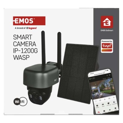 GoSmart Outdoor IP Kamera mit WiFi und Solarpanel IP-1200G WASP, batteriebetrieben