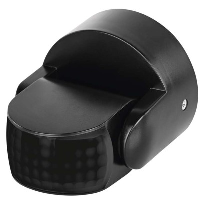 PIR judesio jutiklis IP65, 1200 W, juodas