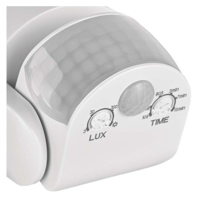 PIR judesio jutiklis IP65, 1200 W, baltas