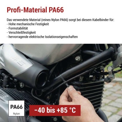Kabelbinder 200×3,5, schwarz, 100 Stk
