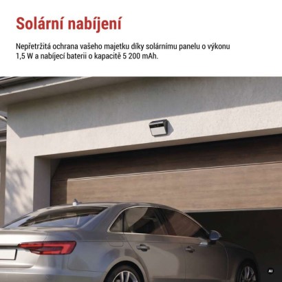 GoSmart Venkovní bateriová kamera IP-1100G WALL s WiFi a solárním panelem