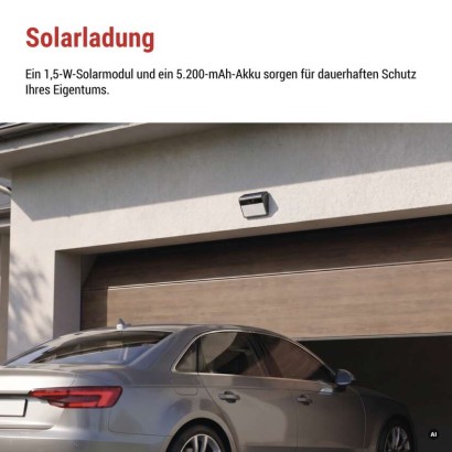 GoSmart IP-1100G WALL – batteriebetriebene Außenkamera mit WLAN und Solarmodul