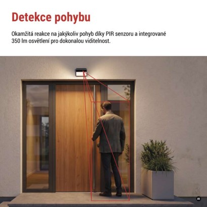 GoSmart Venkovní bateriová kamera IP-1100G WALL s WiFi a solárním panelem