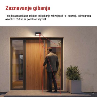 GoSmart zunanja baterijska kamera IP-1100G WALL z WiFi in sončnim kolektorjem