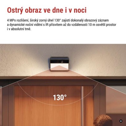 GoSmart Venkovní bateriová kamera IP-1100G WALL s WiFi a solárním panelem