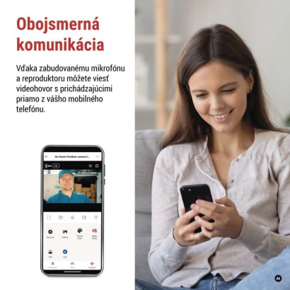 GoSmart Vonkajšia batériová kamera IP-1100G WALL s WiFi a solárnym panelom