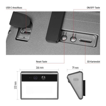 GoSmart IP-1100G WALL – batteriebetriebene Außenkamera mit WLAN und Solarmodul