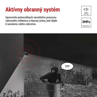 GoSmart Vonkajšia batériová kamera IP-600 EYE s WiFi a solárnym panelom
