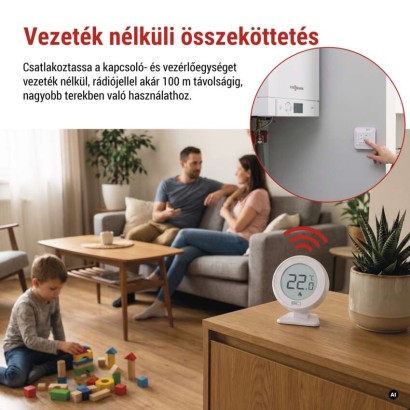 Manuális vezeték nélküli szobatermosztát P5618