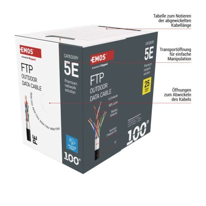 Datenkabel FTP 5E, outdoor, 100m