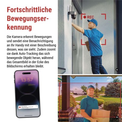 GoSmart Outdoor IP Kamera mit WiFi und Solarpanel IP-1200G WASP, batteriebetrieben